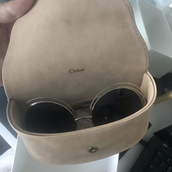 Chloe Carlina round metal sunglasses - Picture 4 of 10